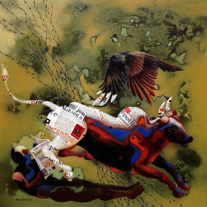 Contemporary Society 92 (Unbound) by Kandan G, Original Acrylic Contemporary Painting on Canvas, Medium Square Wall Art