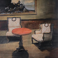 'Conversation' still-life mixed-media painting by artist Soyali Saha, 39x32 inch, on paper
