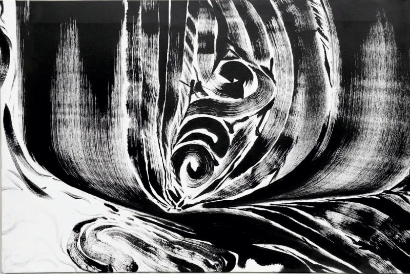 The Convolution' abstract acrylic painting by artist Anand Kamdar, 24x36 inch, on canvas