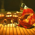 Figurative oil painting titled 'Cooking', 16x24 inches, by artist S Elayaraja on Canvas