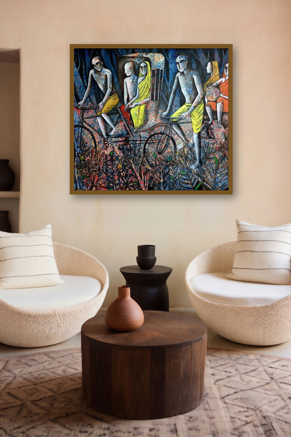 Country Road Travel (A Journey Through Time) by artist Ranjith Raghupathy displayed in a Modern gallery