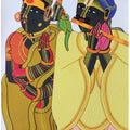 'Couple 2' figurative acrylic painting by artist Thota Vaikuntam, 20x16 inch, on canvas