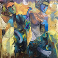 Couple' figurative oil painting by artist Kavita Tambolkar, 30x36 inch, on canvas