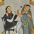 Couple 5' figurative kalighat Traditional Art by artist Anwar Chitrakar, 22x14 inch, on paper
