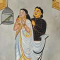 Couple 7' figurative kalighat Traditional Art by artist Anwar Chitrakar, 22x14 inch, on paper