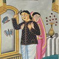 Couple 8' figurative kalighat Traditional Art by artist Anwar Chitrakar, 22x14 inch, on paper