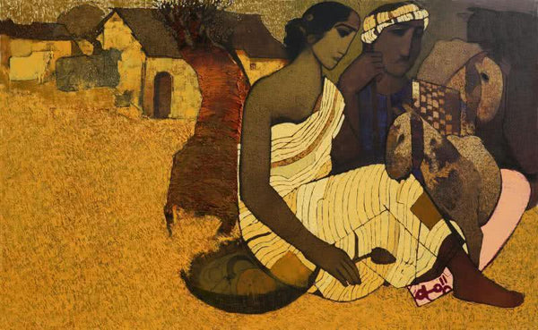 Couple Under The Tree I Painting by Siddharth Shingade | ArtZolo.com