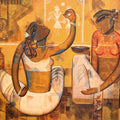 Creaters 2' figurative acrylic painting by artist Rajendra Dixit, 36x48 inch, on canvas
