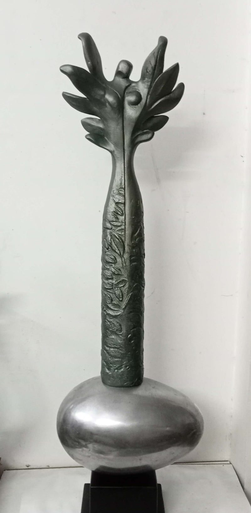 Creation' figurative Aluminium,Fiberglass sculpture by artist Dilip Paul, 22x12 inch, on aluminium,fiberglass