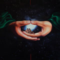 Creation Of God' contemporary oil painting by artist Abid Shaikh, 42x60 inch, on canvas