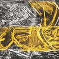 Abstract printmaking titled 'Creator 9', 6x10 inches, by artist Kumara Swamy Pashikanti on Paper