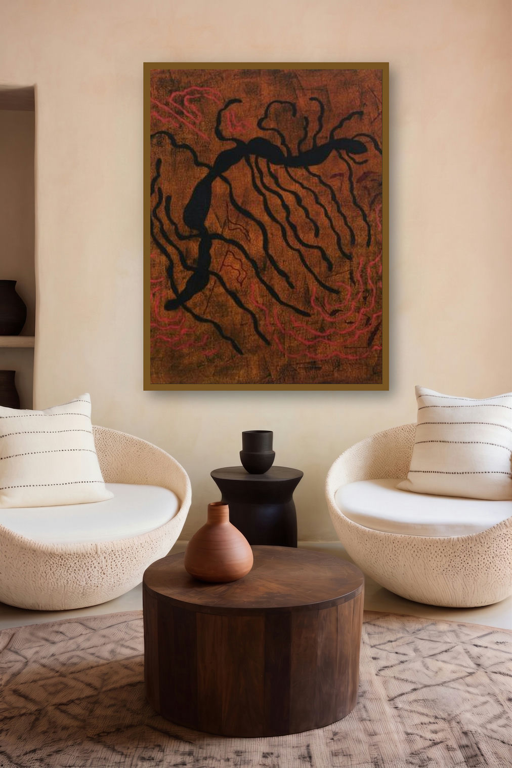 Creepy Abstract by artist Santosh More displayed in a Contemporary gallery