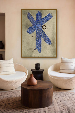 Criss Cross Abstract by artist Abba displayed in a Modern gallery