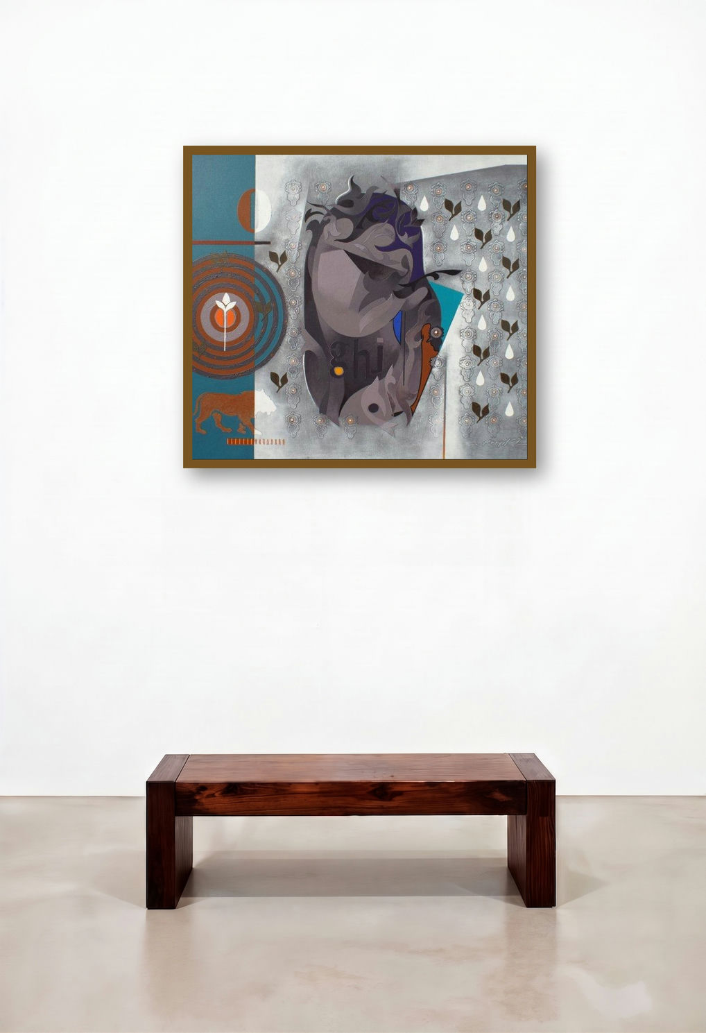 Crop Circle 2 (The Sanctuary Within) by artist Ranjit Singh displayed in a Eclectic Foyer