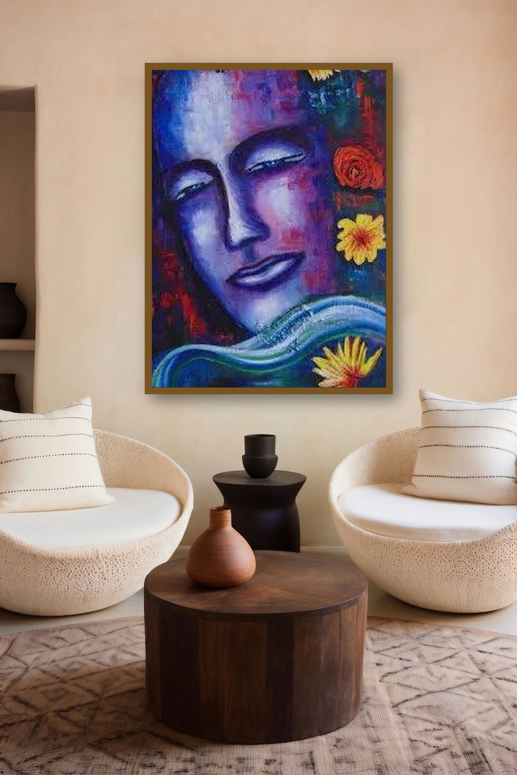 Crown Chakra by artist Purnima Gupta displayed in a Curated gallery