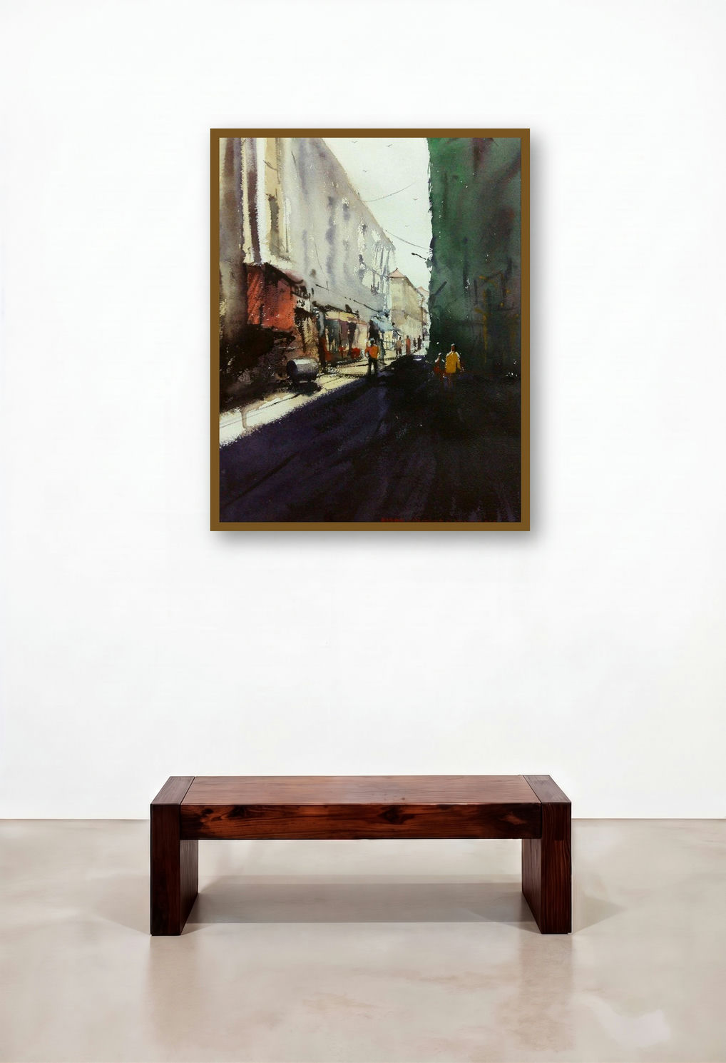 Cst (Bora Bazar) by artist Kiran Gunjkar displayed in a Luxury Family Room