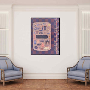 In-situ view of Amol Khade's 'Culture (A World Within)' painting in a room