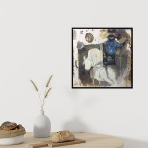 In-situ view of Sachin Jaltare's 'Culture' painting in a room