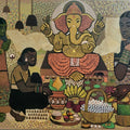 'Culture Series 11' religious acrylic painting by artist Rahul Pawar, 36x60 inch, on canvas