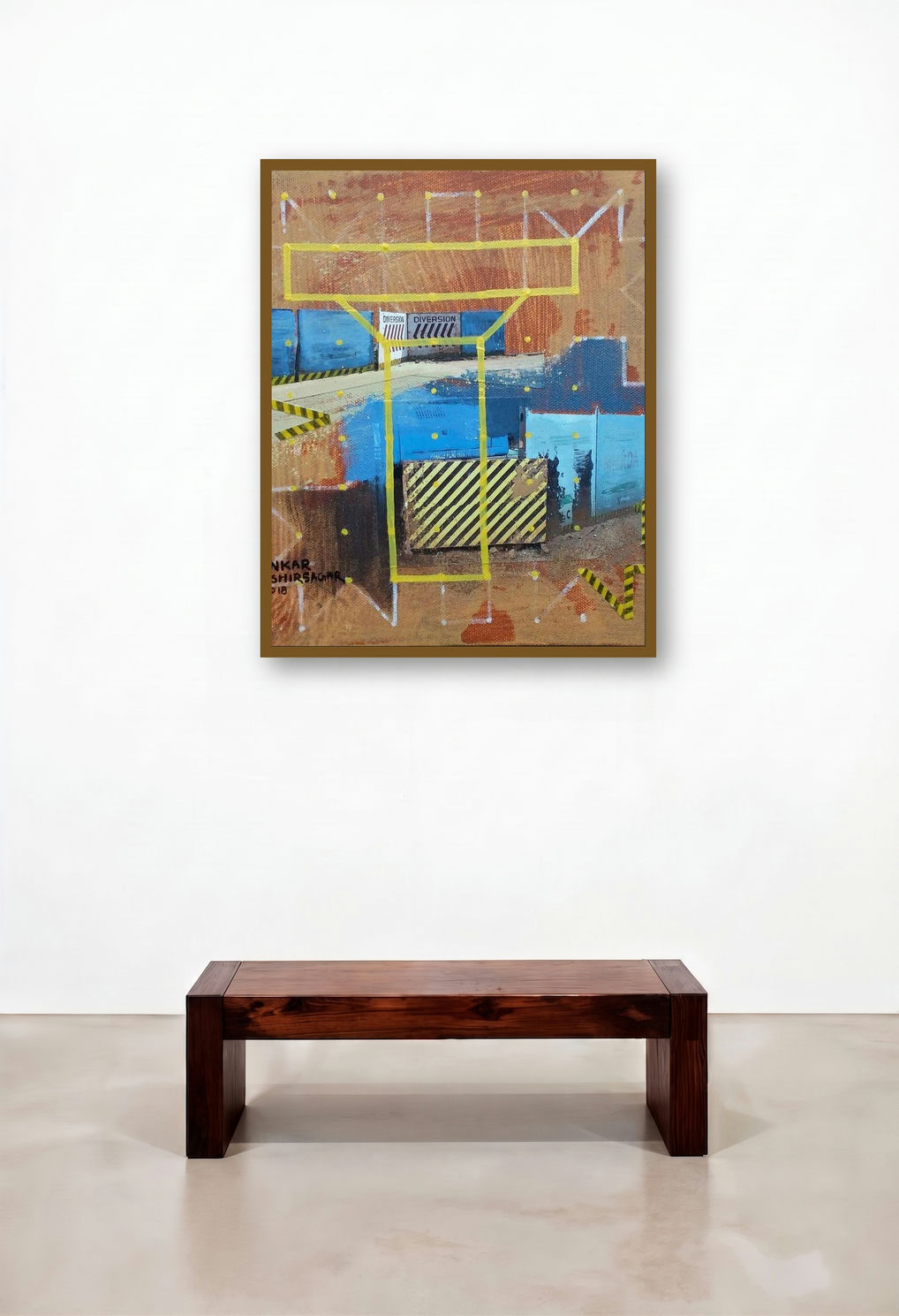 Culture Under Construction by artist Onkar Kshirsagar displayed in a Classic Dining Room