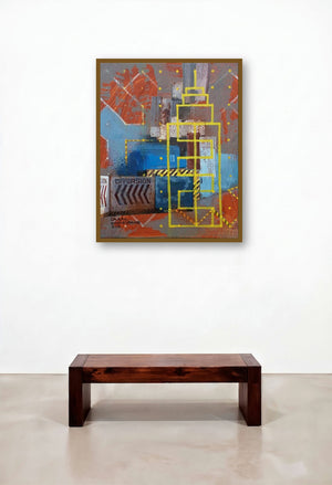 Culture Underconstruction 2 (Urban Diversion) by artist Onkar Kshirsagar displayed in a Classic Home Office