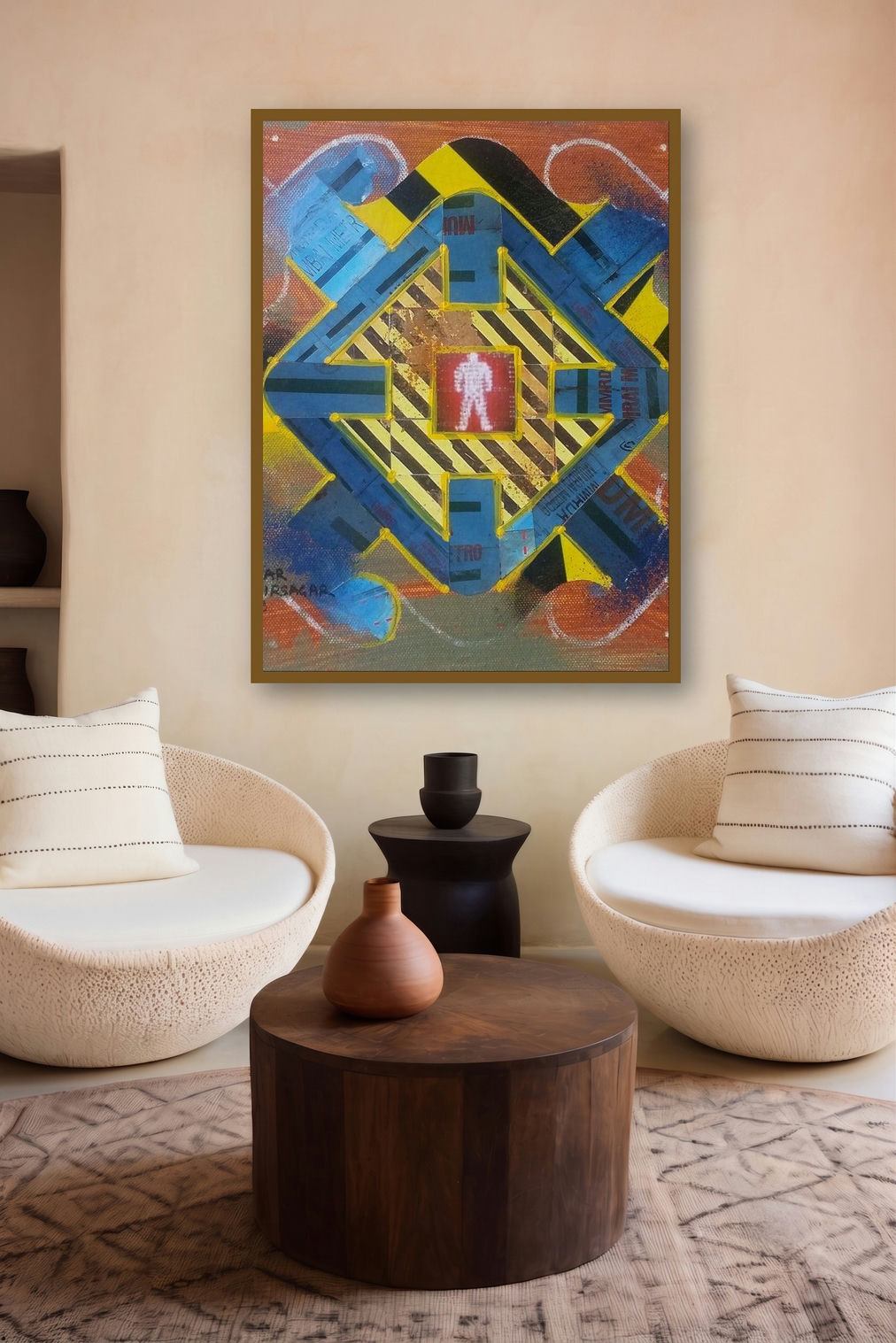 Culture Underconstruction 3 (Crossroads) by artist Onkar Kshirsagar displayed in a Contemporary gallery