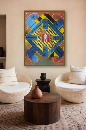 Culture Underconstruction 3 (Crossroads) by artist Onkar Kshirsagar displayed in a Contemporary gallery