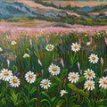 Daisy' nature acrylic painting by artist Anumitra Basu Mandal, 18x20 inch, on canvas