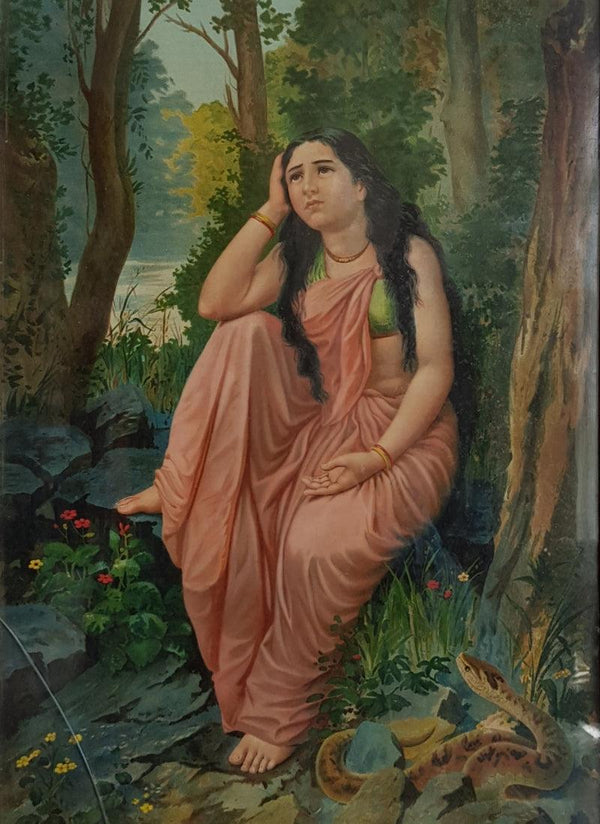 Damayanti Vanavas Painting by Raja Ravi Varma | ArtZolo.com
