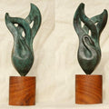Figurative sculpture titled 'Dampatya 1', 12x11x6 inches, by artist Rajeev Ranjan on Bronze