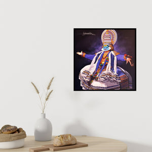 In-situ view of Prashantt Yampure's 'Dance Kathakali' painting in a room