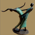 Dancing Couple' figurative Bronze sculpture by artist Subrata Paul, 42x42 inch, on bronze