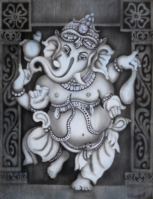 Dancing Ganesha Painting by Vishwajyoti Mohrhoff | ArtZolo.com