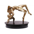 Figurative sculpture titled 'Dancing Girl 2', 20x9x6 inches, by artist Ram Kumbhar on Bronze