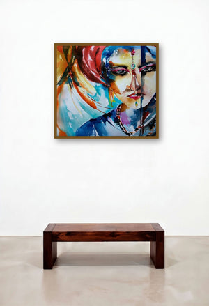 Dancing Girl (Rhythm in Bloom: A Celebration of Dance) by artist Veronique Piaser-Moyen displayed in a Rustic Library