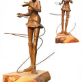Figurative sculpture titled 'Dancing Maiden', 26x18x12 inches, by artist Sukanta Chowdhury on Bronze