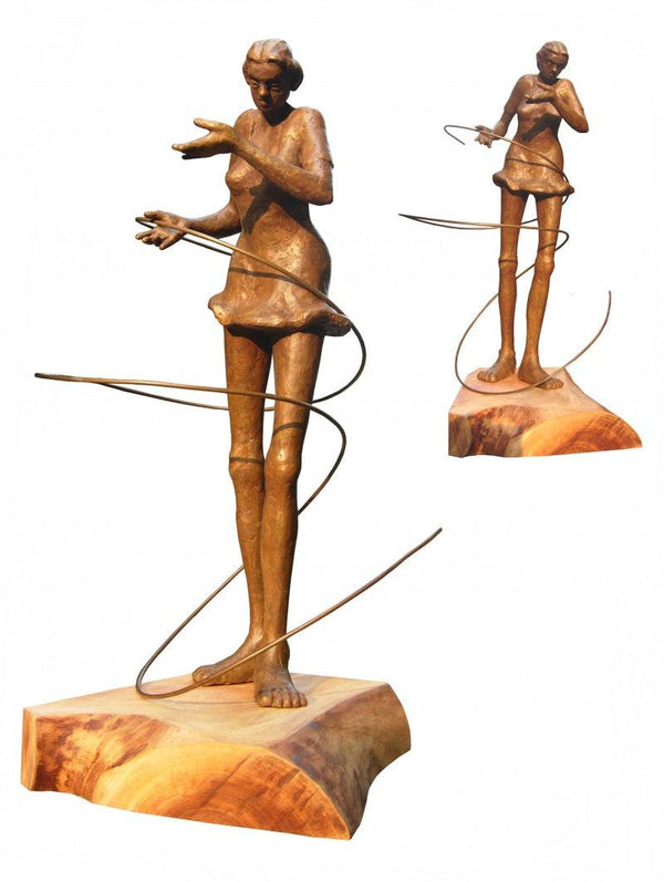 Dancing Maiden Sculpture by Sukanta Chowdhury | ArtZolo.com