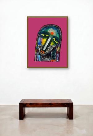 Dark To Bright (Inner Reflection) by artist Arun K Mishra displayed in a Traditional Executive Office