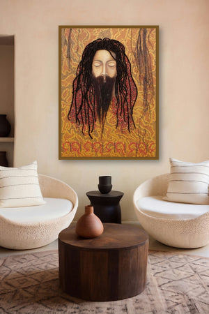 Dasuratnakar (The Silent Sage) by artist Pranita Das displayed in a Museum Style gallery