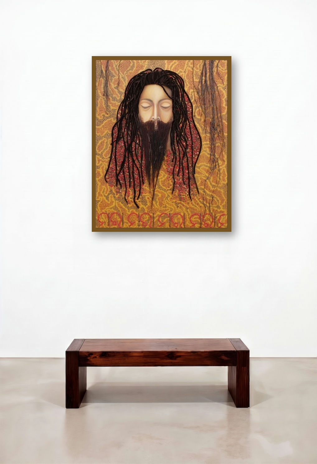 Dasuratnakar (The Silent Sage) by artist Pranita Das displayed in a Luxury Reception Area