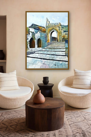 Daulatabadfort (Passage Through Time) by artist Chetan Agrawal displayed in a Indian Art gallery