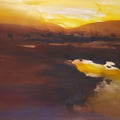 'Dawn Flows In' landscape watercolor painting by artist Prashant Prabhu, 22x30 inch, on paper