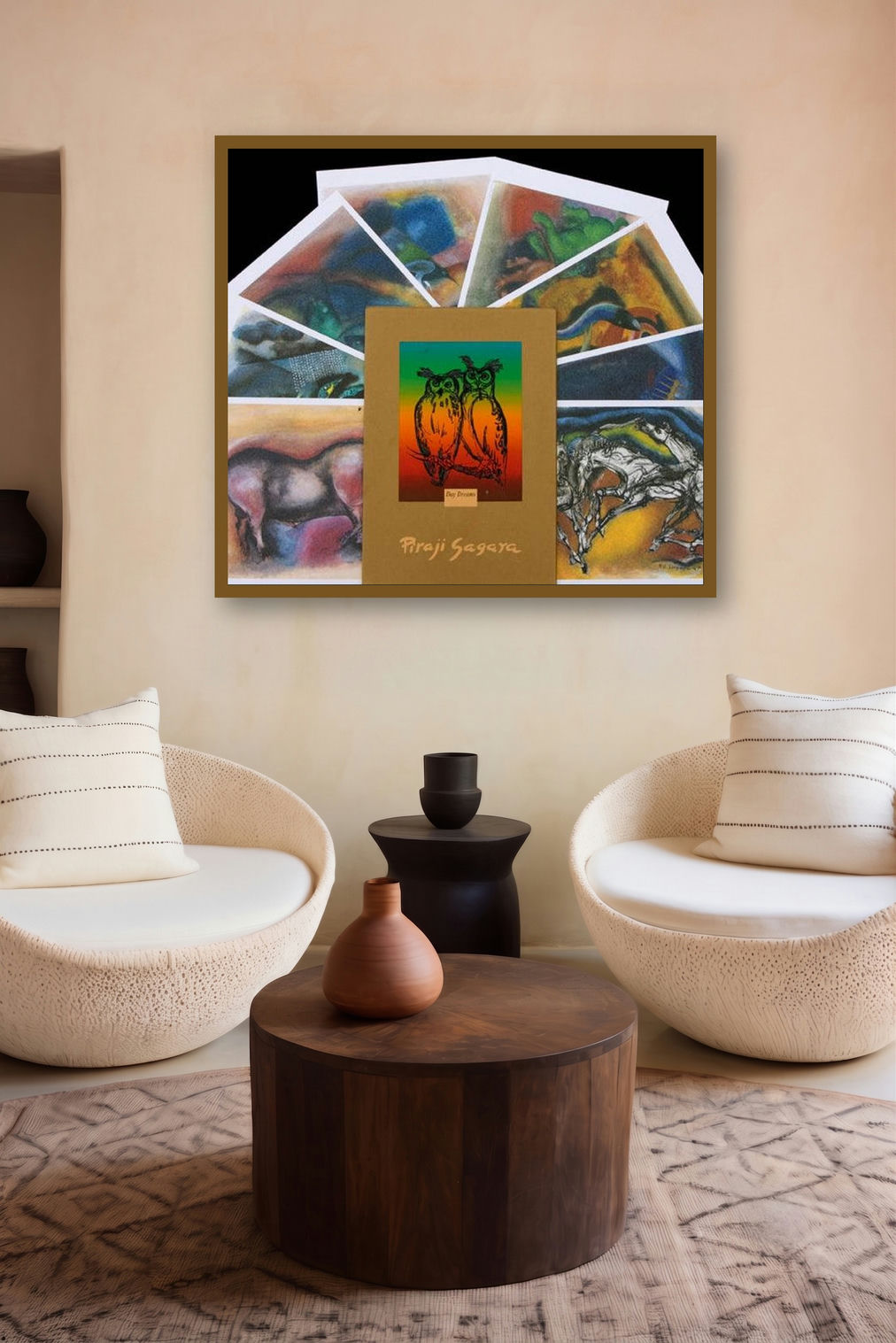 Day Dreams (A Tribute to Piraji Sagara) by artist Piraji Sagara displayed in a Contemporary gallery