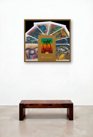 Day Dreams (A Tribute to Piraji Sagara) by artist Piraji Sagara displayed in a Coastal Living Room
