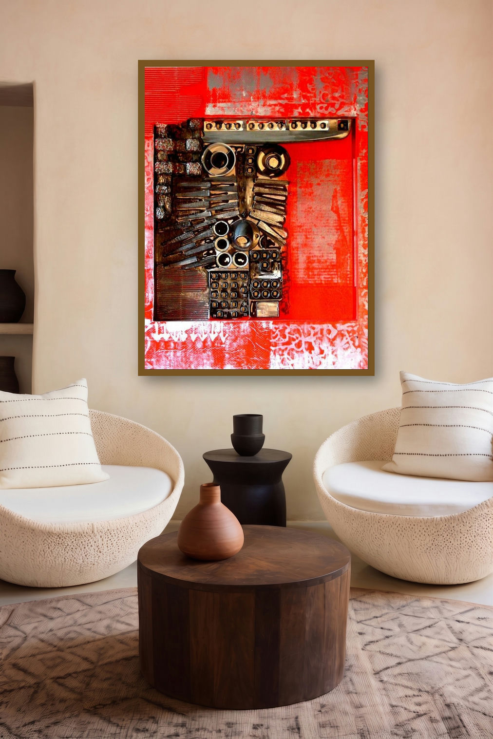 Decorative Assemblages Iii by artist Vivek Rao displayed in a Museum Style gallery