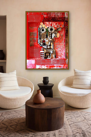 Decorative Assemblages Vi by artist Vivek Rao displayed in a Indian Art gallery