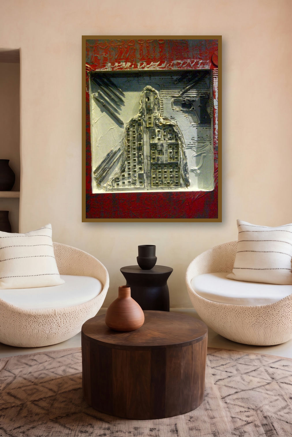 Decorative Assemblages X by artist Vivek Rao displayed in a Luxury gallery