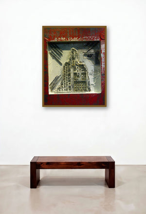 Decorative Assemblages X by artist Vivek Rao displayed in a Urban Loft Penthouse