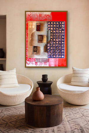 Decorative Assemblages Xi by artist Vivek Rao displayed in a Luxury gallery