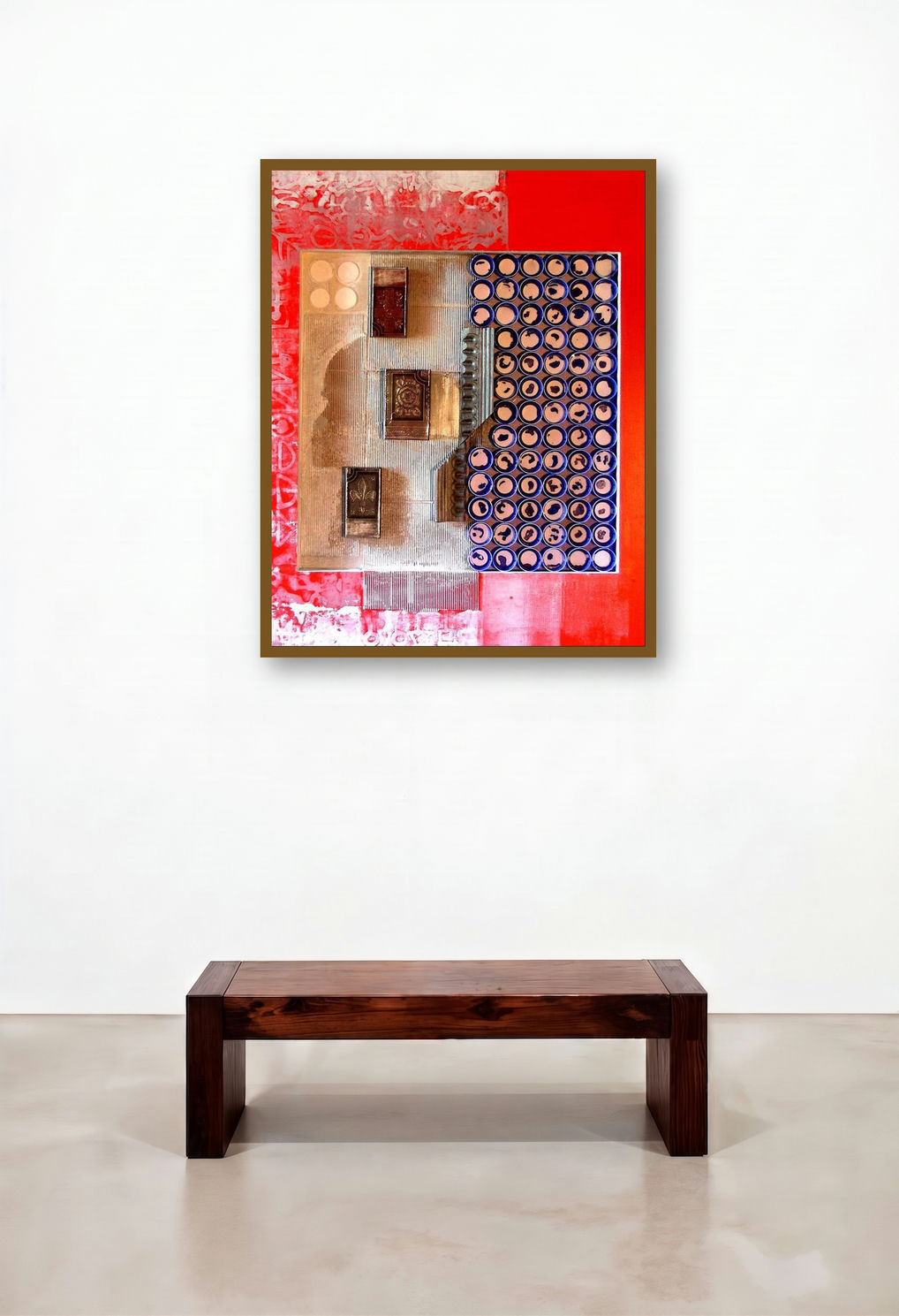 Decorative Assemblages Xi by artist Vivek Rao displayed in a Art Deco Home Office